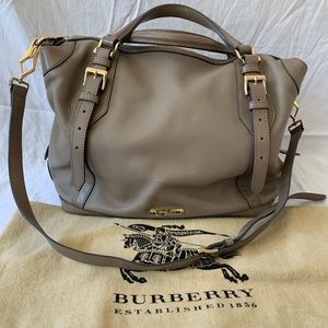 Authentic Burberry City Leather medium Ellers Tote